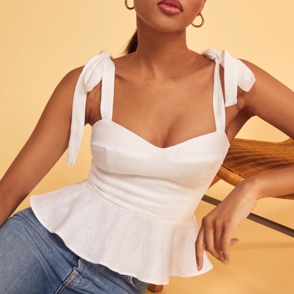 Reformation Kassi Linen Top 